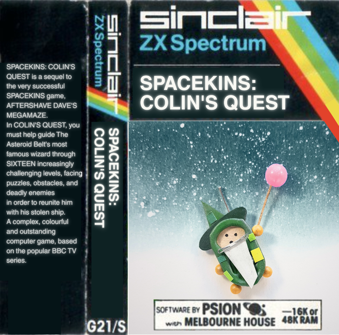 Home Computer Game "Colin's Quest" Cassette Inlay Card.