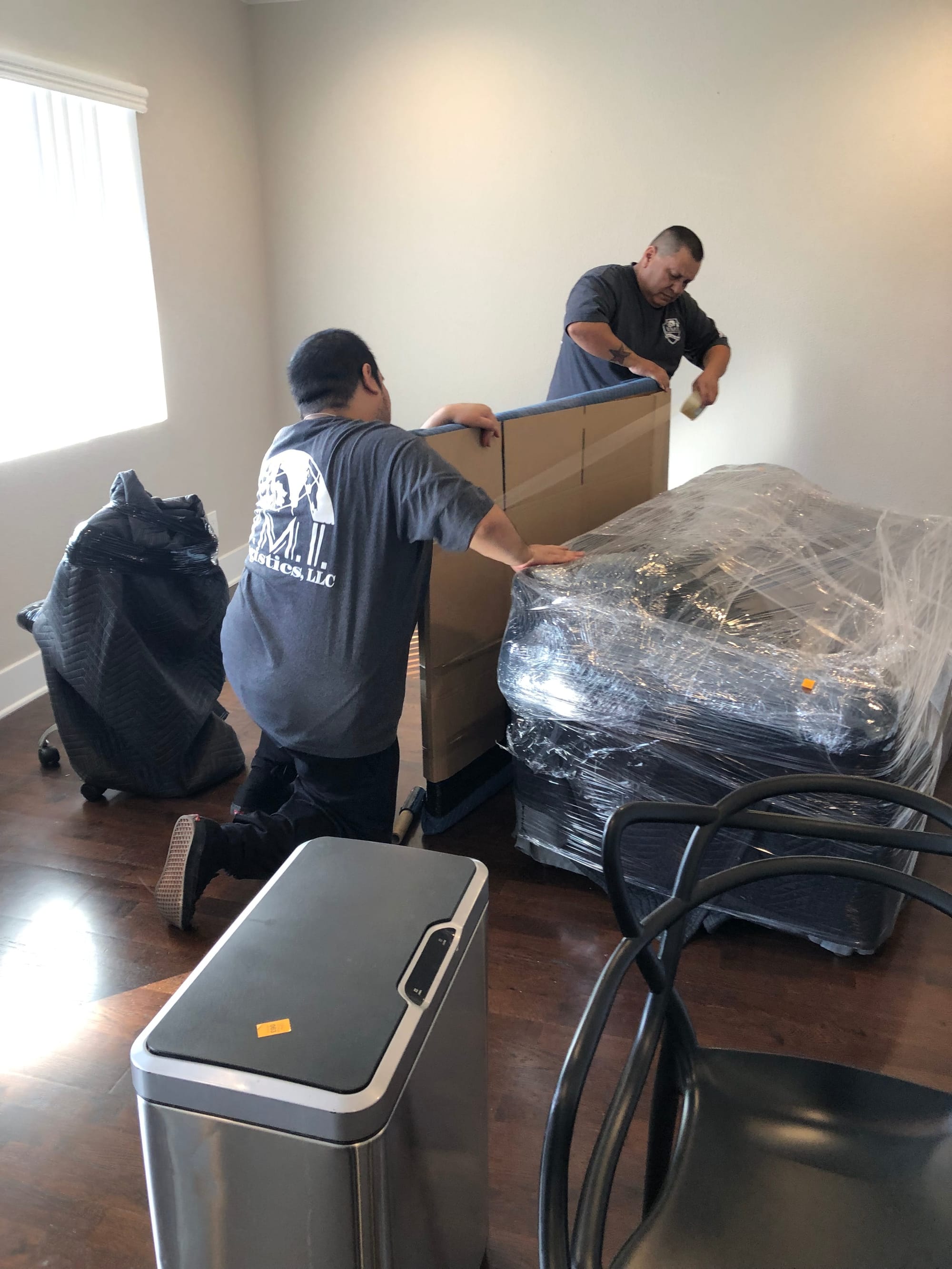 Professional movers carefully loading a 2-bedroom apartment in Studio City, Los Angeles
