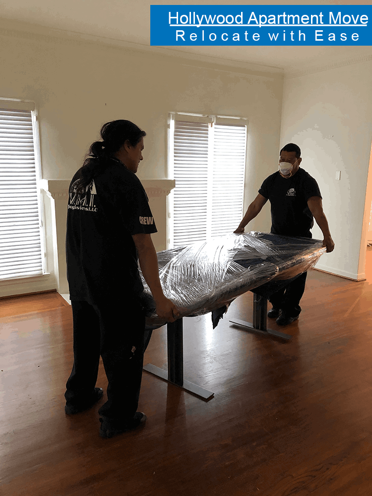 Early morning apartment move in Hollywood California