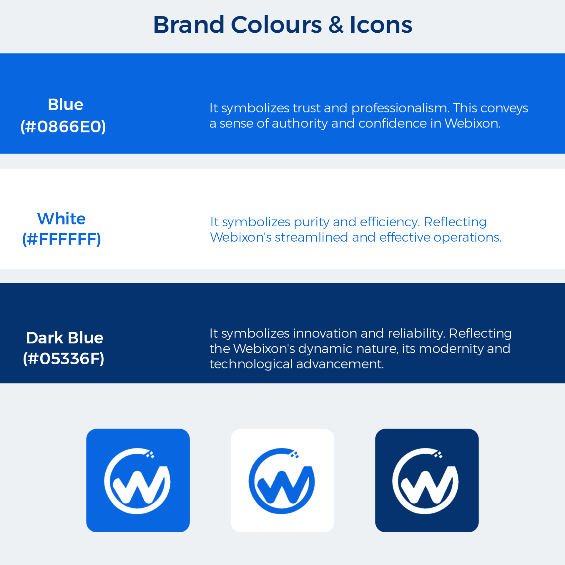 Our brand colours and icons