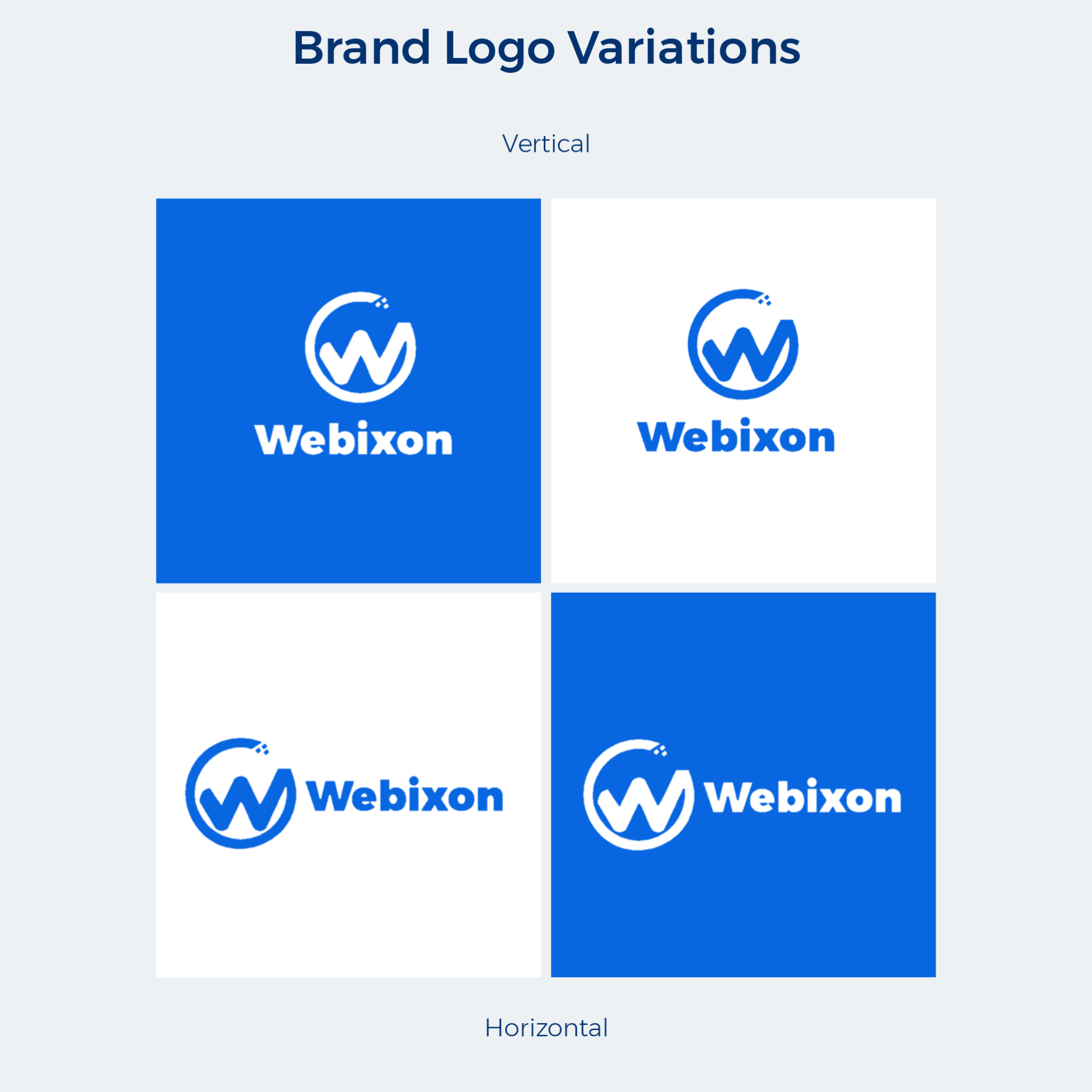 Webixon logo variations