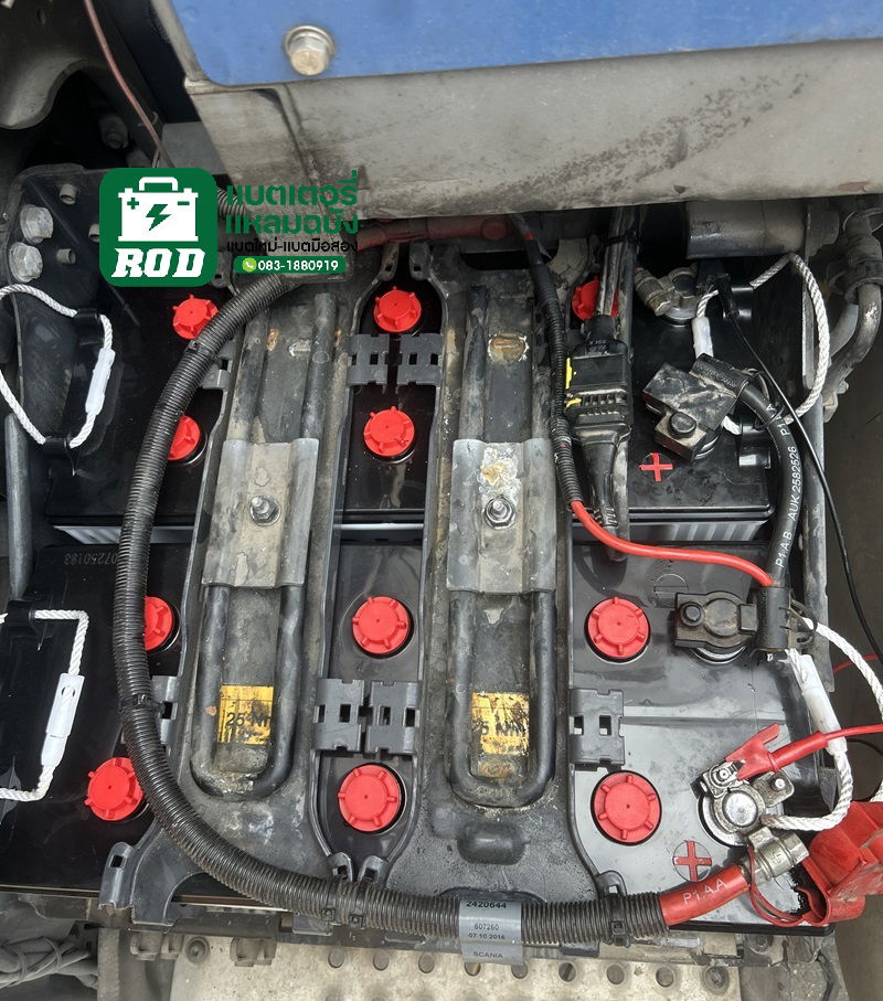 แบตเตอรี่สำหรับรถบรรทุก Scania ขั้ว L 150แอมป์ pinaco n150 บริการรวดเร็ว