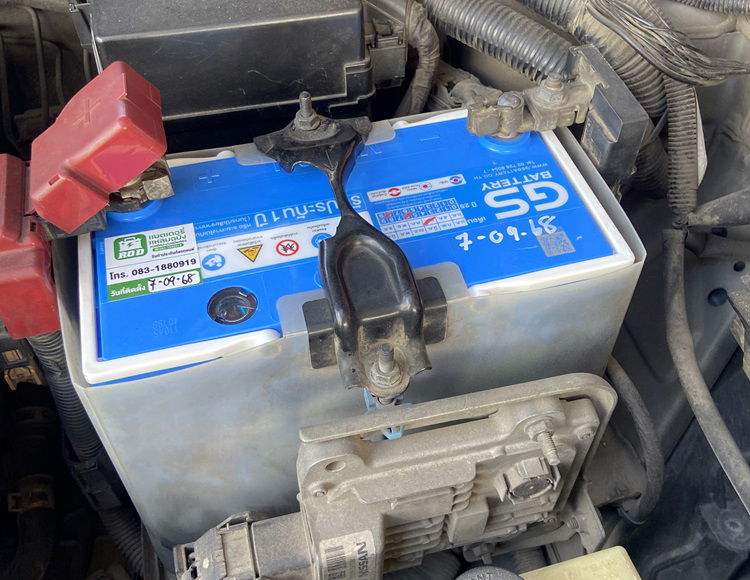 เปลี่ยนแบต Nissan-March-gsMFX60L ขนาด 50 แอมป์ GS MFX60L