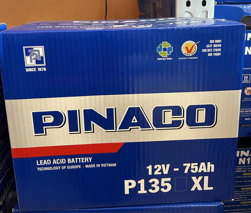 แบตเตอรี่ Toyota Commuter  ขั้ว R Pinaco P135