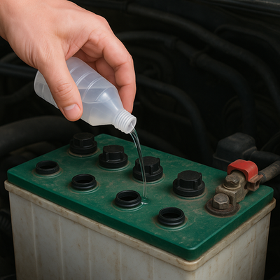 การดูแลแบตเตอรี่รถยนต์ชนิดน้ำกรด (Flooded Battery)