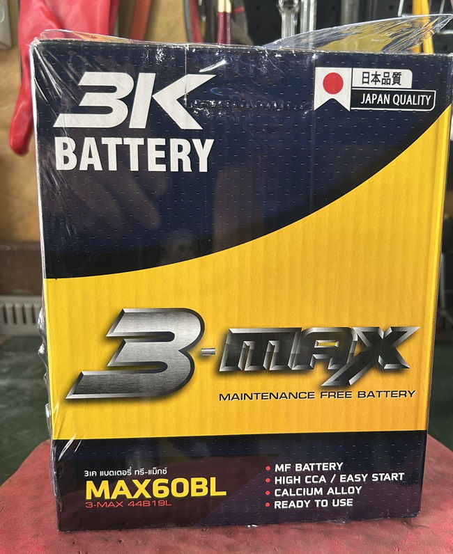 แบตเตอรี่ 3K MAX60BL 44B19L 35แอมป์ BYD ATTO 3