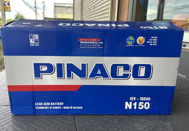 แบตเตอรี่รถหัวลาก PINACO N150 12V 150AH