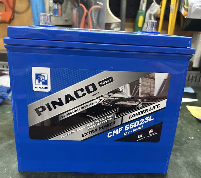 แบตเตอรี่แห้งใหม่​ Pinaco​ Cmf​ 55D23L​ (60แอมป์)
