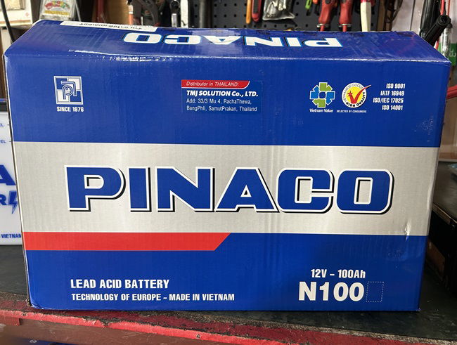 แบตเตอรี่บรรทุก PINACO N100 12V 100แอมป์