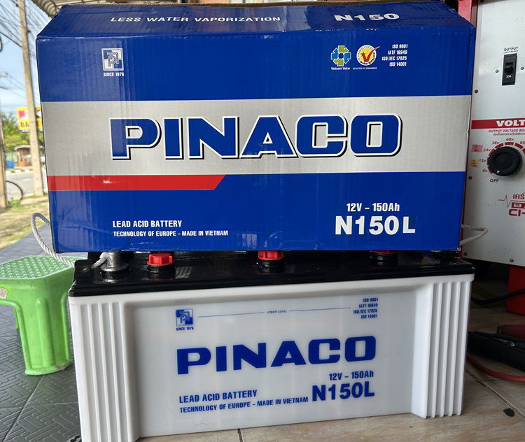 แบตเตอรี่หัวลาก pinaco L n150 สำหรับ volvo ud truck scania