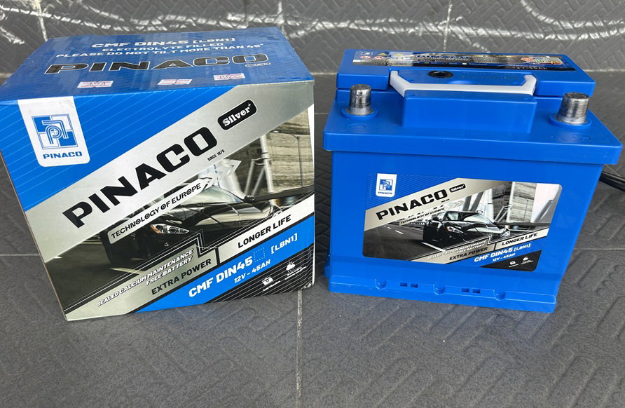 PINACO LBN1 CMF รุ่นสีฟ้า ขนาด 45Ah แบตเตอรี่ 12V BYD M6 