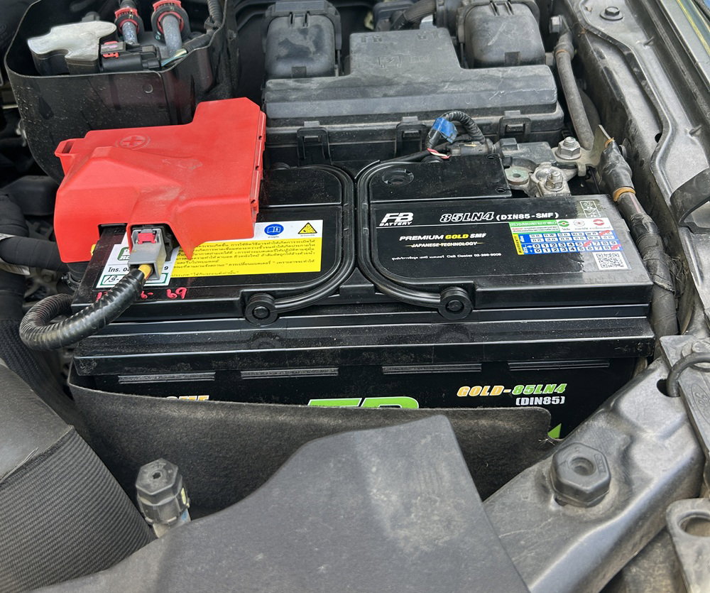 เปลี่ยนแบตเตอรี่ Ford Ranger 2018 ด้วย GS รุ่น LN4-DIN85