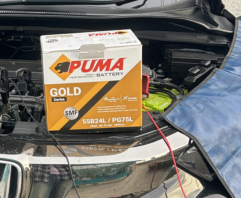 เปลี่ยนแบตเตอรี่ Honda CR-V ด้วย PUMA 55B24L / PG75L
