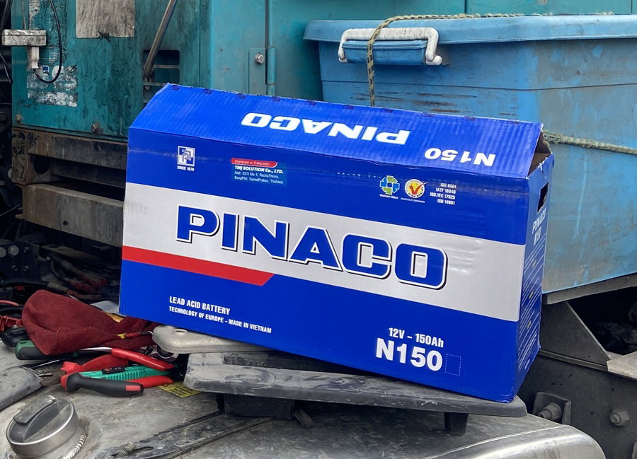 เปลี่ยนแบตรถพ่วง Volvo Scania 150แอมป์ N150 แบตเตอรี่รถบรรทุกขนาด N150
