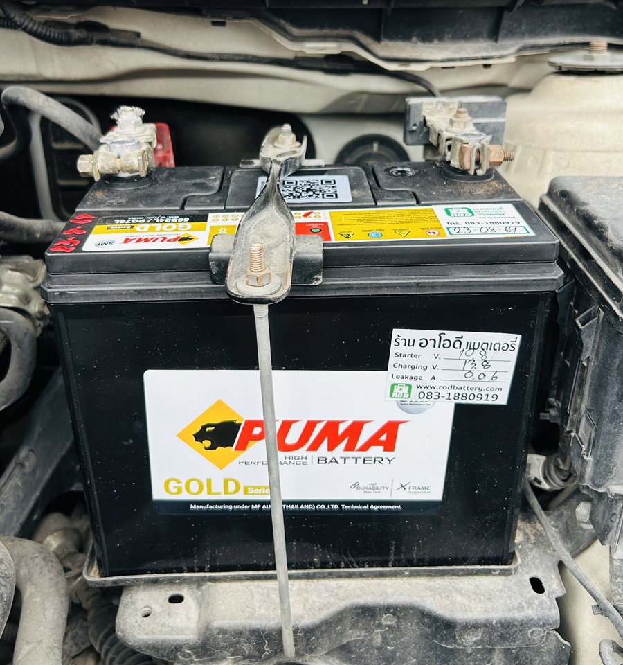 แบตเตอรี่ Toyota Yaris 2014 เปลี่ยนแบตเตอรี่ PUMA 55B24L PG75L