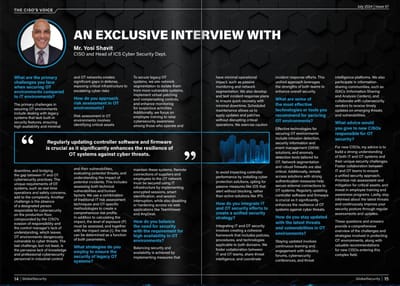 An Exlusive Interview with  Yosi Shavit CISO ICS Cyber Security
