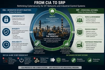 From CIA to SRP: Rethinking Cybersecurity for OT Networks and Industrial Control Systems