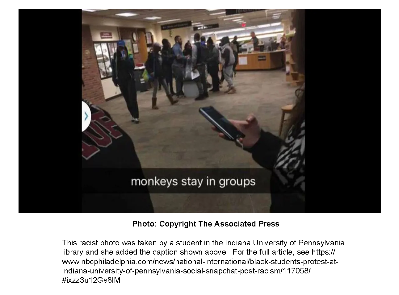 https://www.nbcphiladelphia.com/news/national-international/black-students-protest-at-indiana-university-of-pennsylvania-social-snapchat-post-racism/117058/#ixzz3u12Gs8IM
