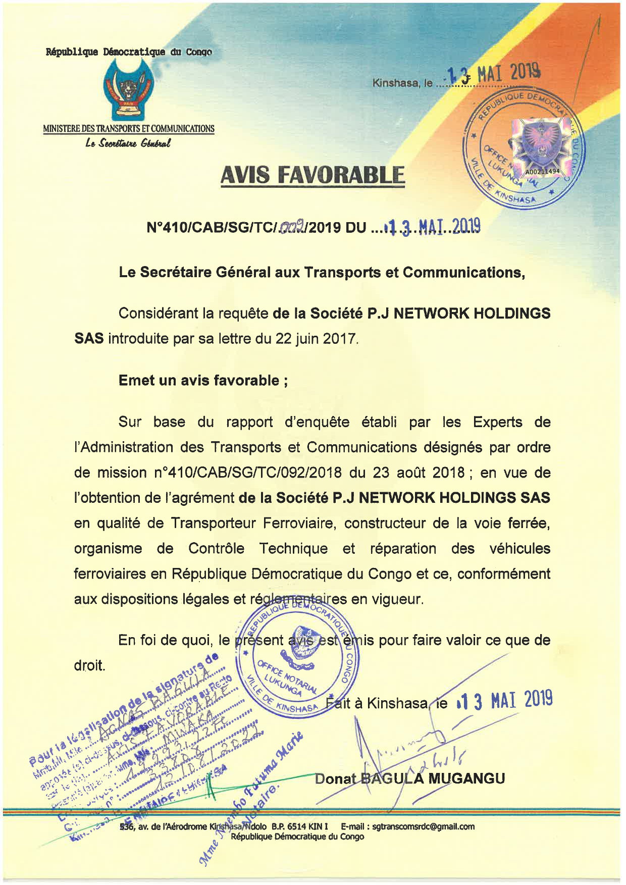 Avis Favorable 