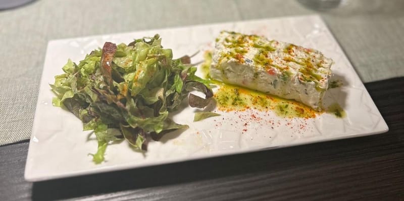 Nougat de chèvre frais, pesto de basilic