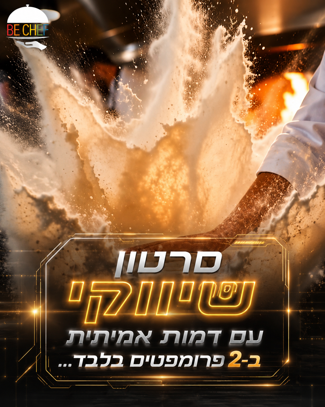 סרטון פרסומת שיווקי מושלם כולל סאונד ואפקטים ב-2 פרומפטים בלבד!