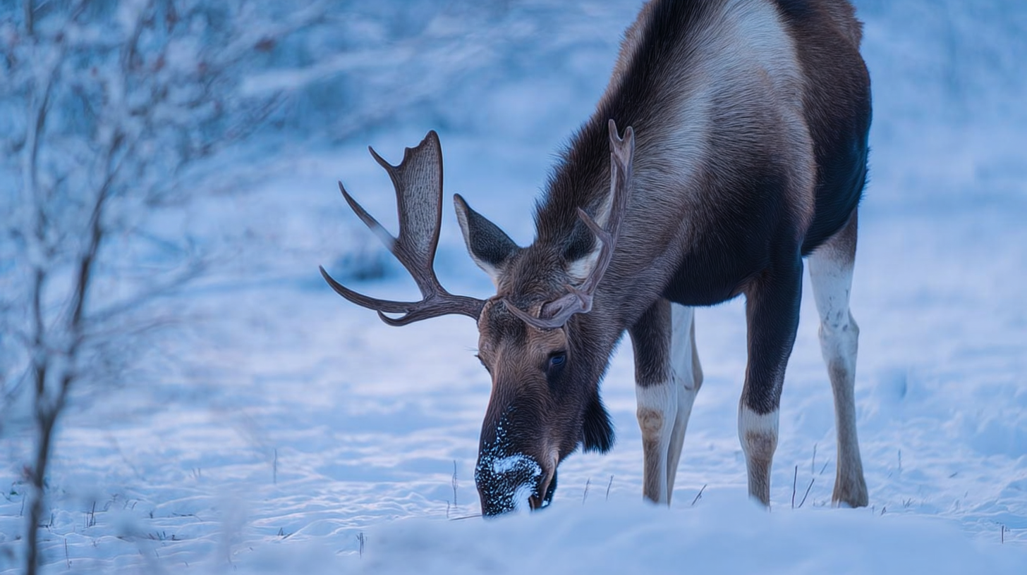 Elch im Schnee