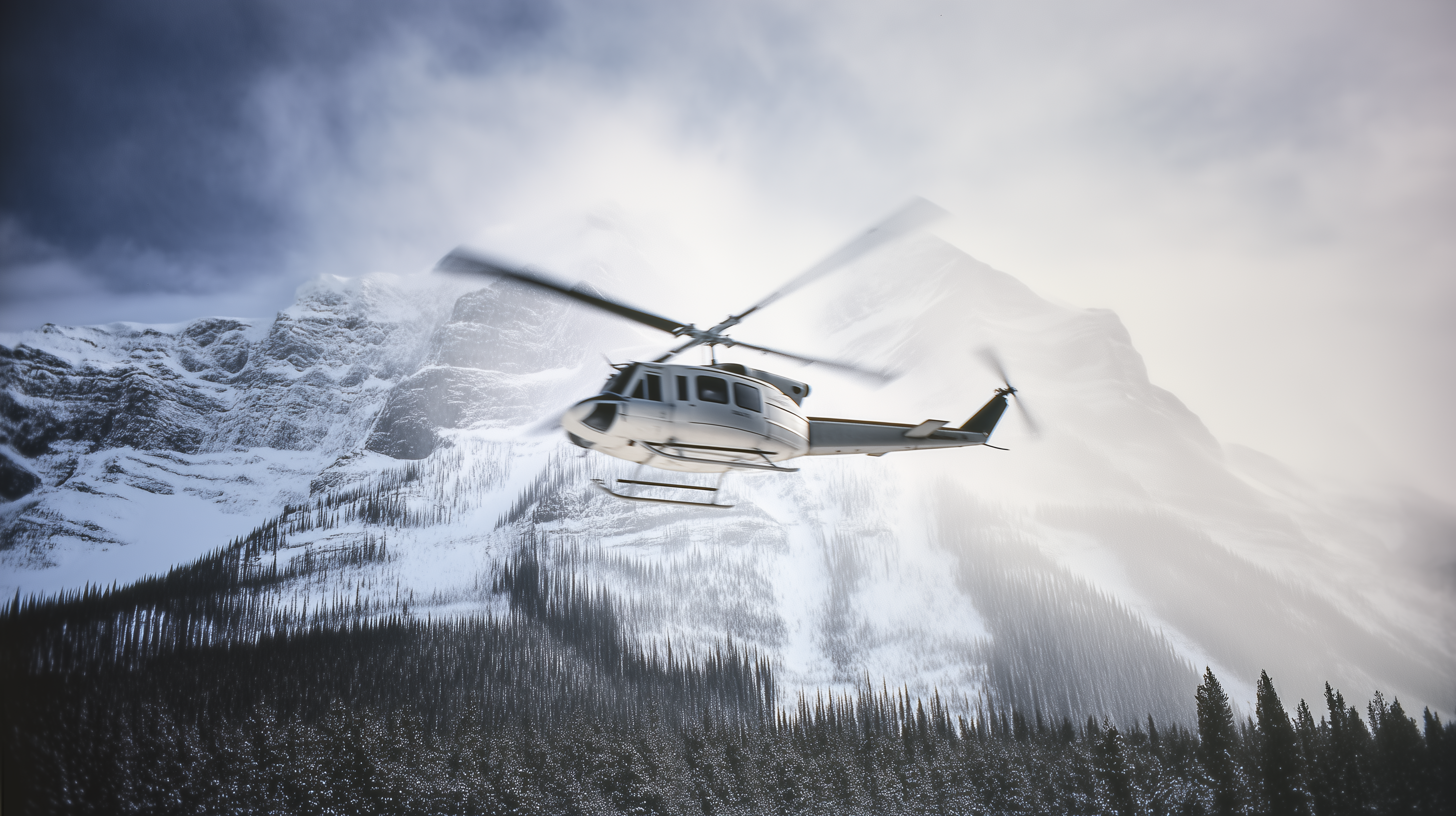 Bewegung in Midjourney einfrieren - Helikopter