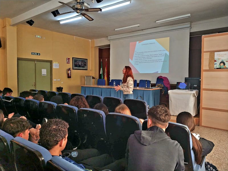 Charla en el i.e.s. Turgalium sobre literatura
