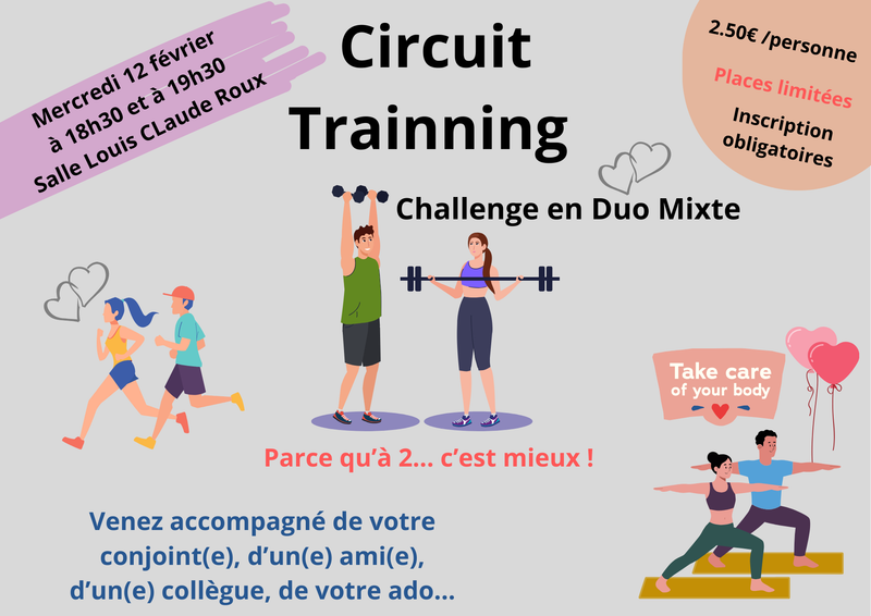 Challenge en Duo - Circuit training - Cours supplémentaire durant les vacances !