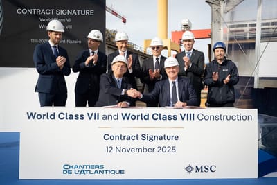 To nye cruiseskip i World Class-serien bestilt for MSC Cruises