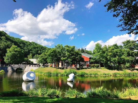 Kunstpark i Sapporo på Hokkaido i Japan