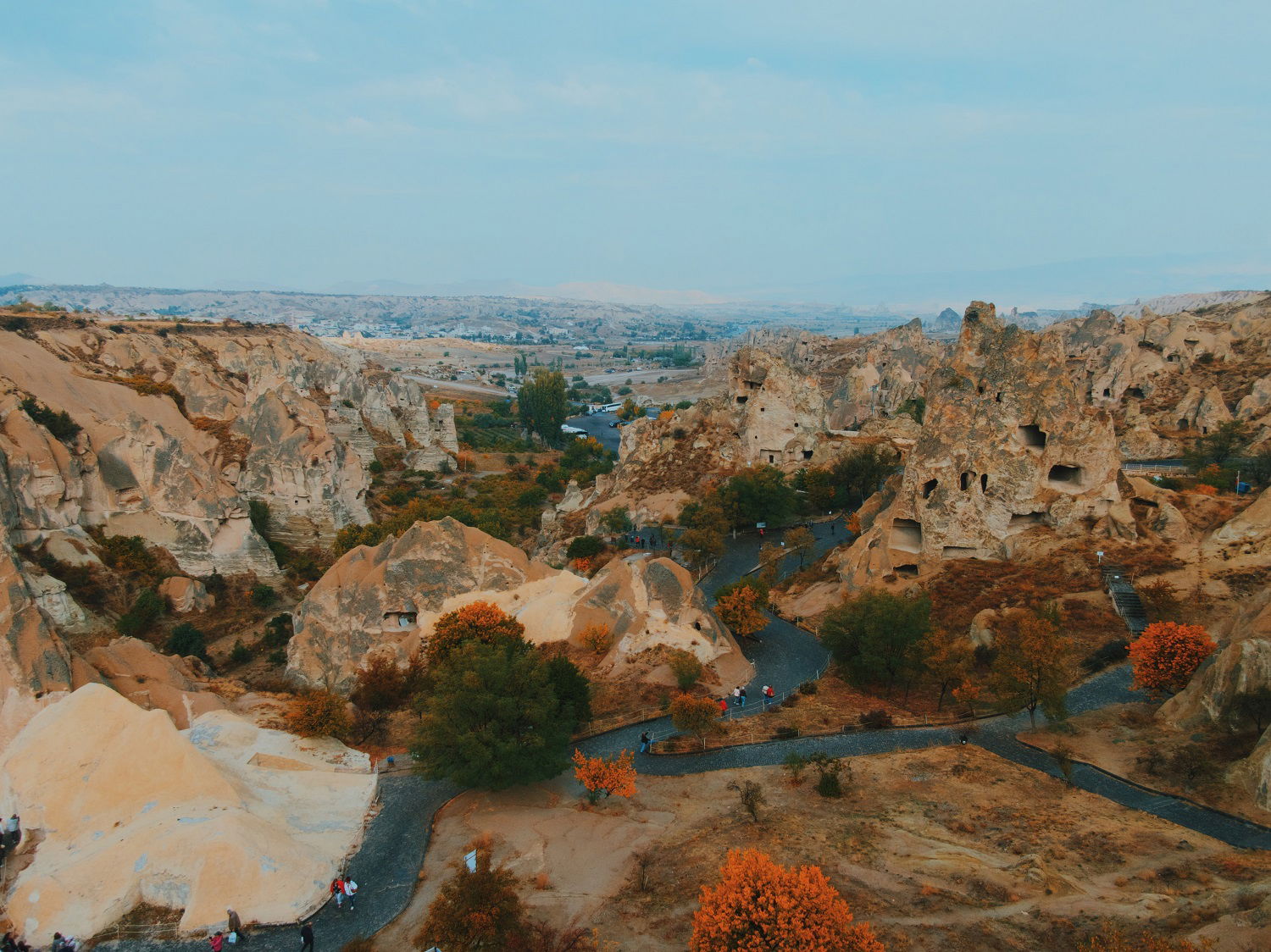 Göreme Open Air Museum om høsten i Kappadokia, Tyrkia