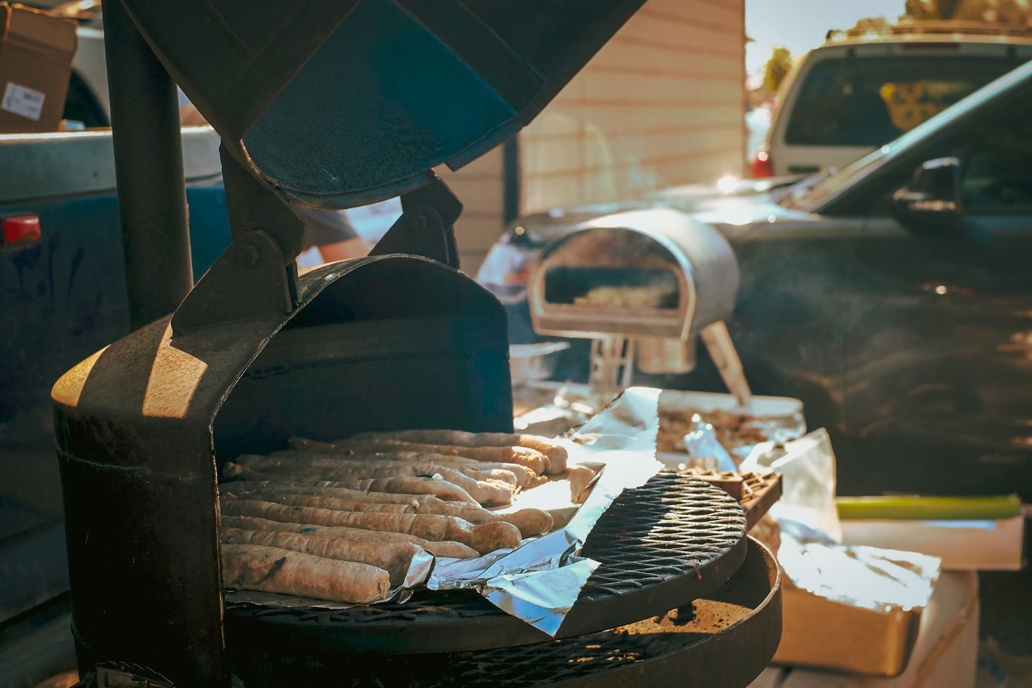 Krydderpølse på grillen