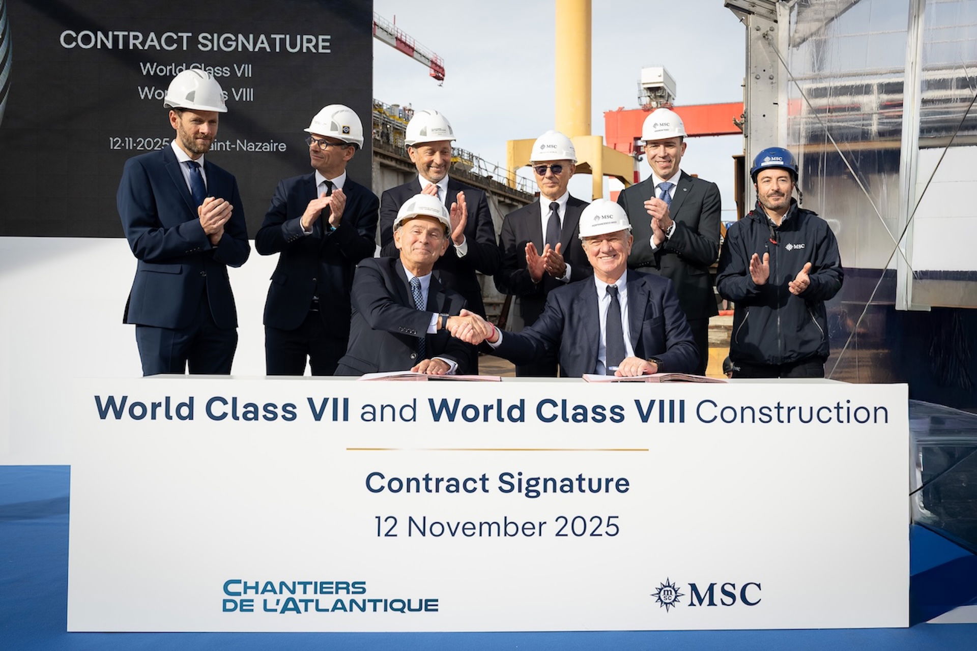 Kontraktsignering mellom verft og MSC Cruises