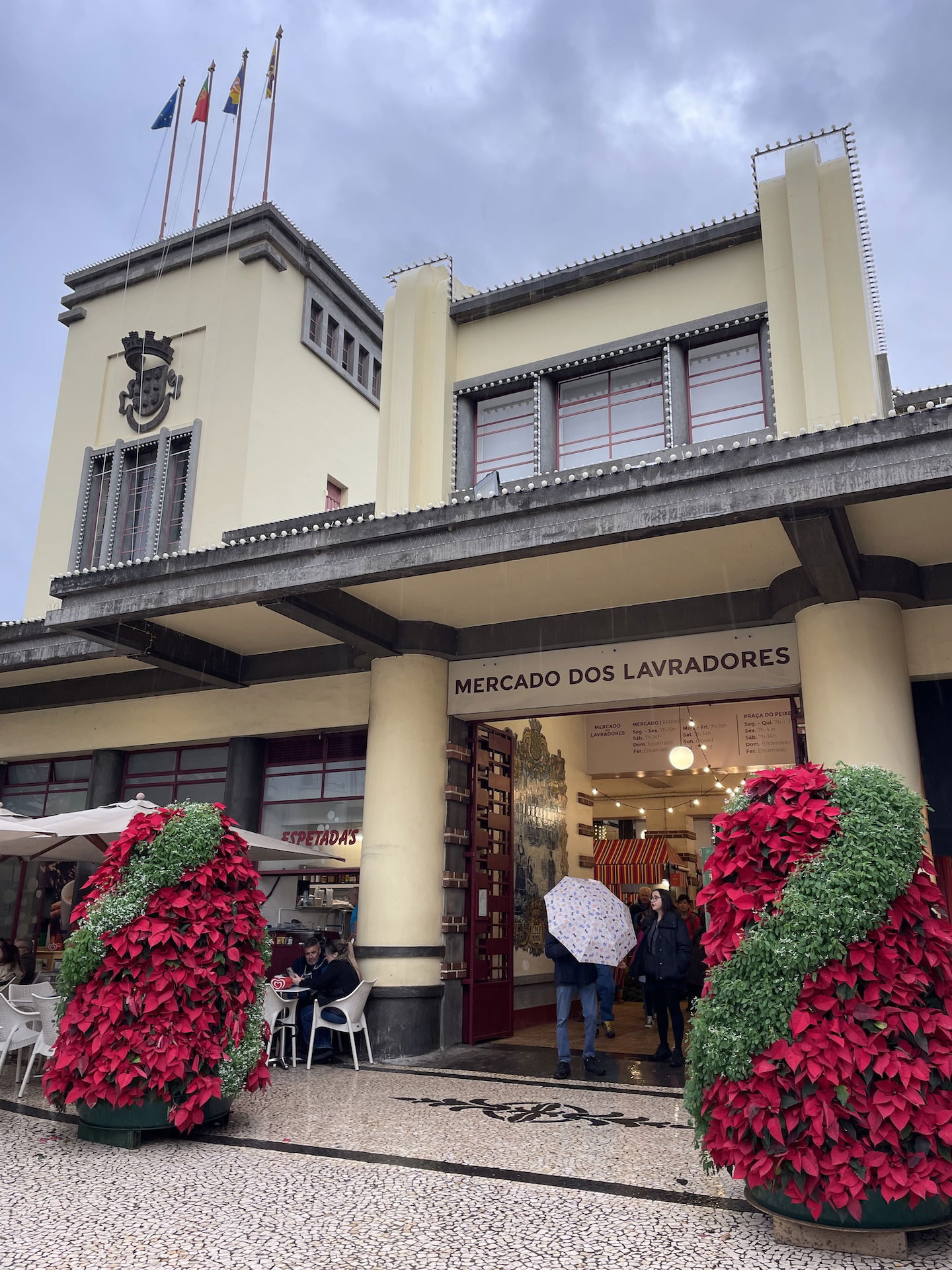 Inngang til julemarkedet i Funchal