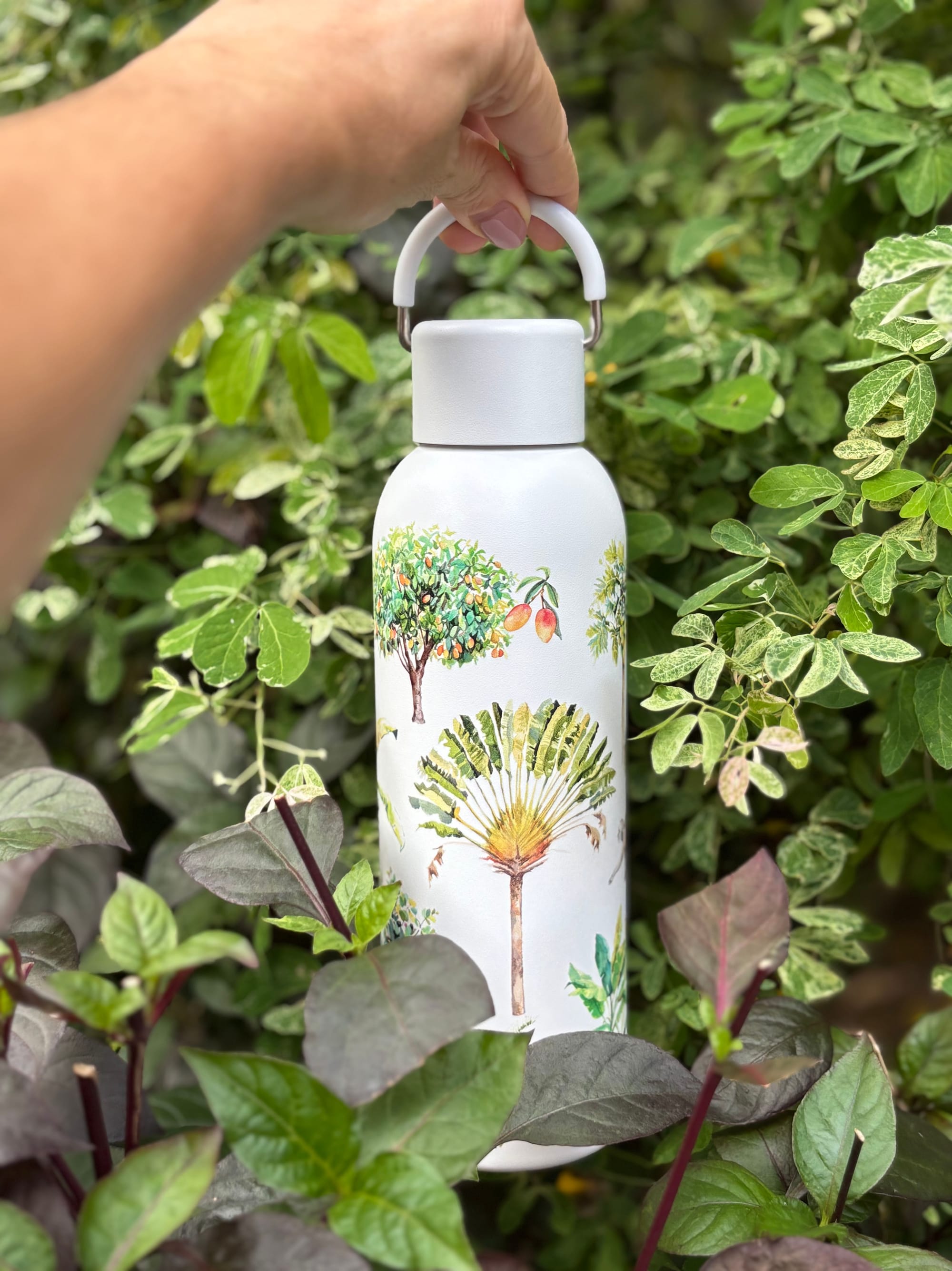 Lovely trees of Singapore Thermos flask (Front)