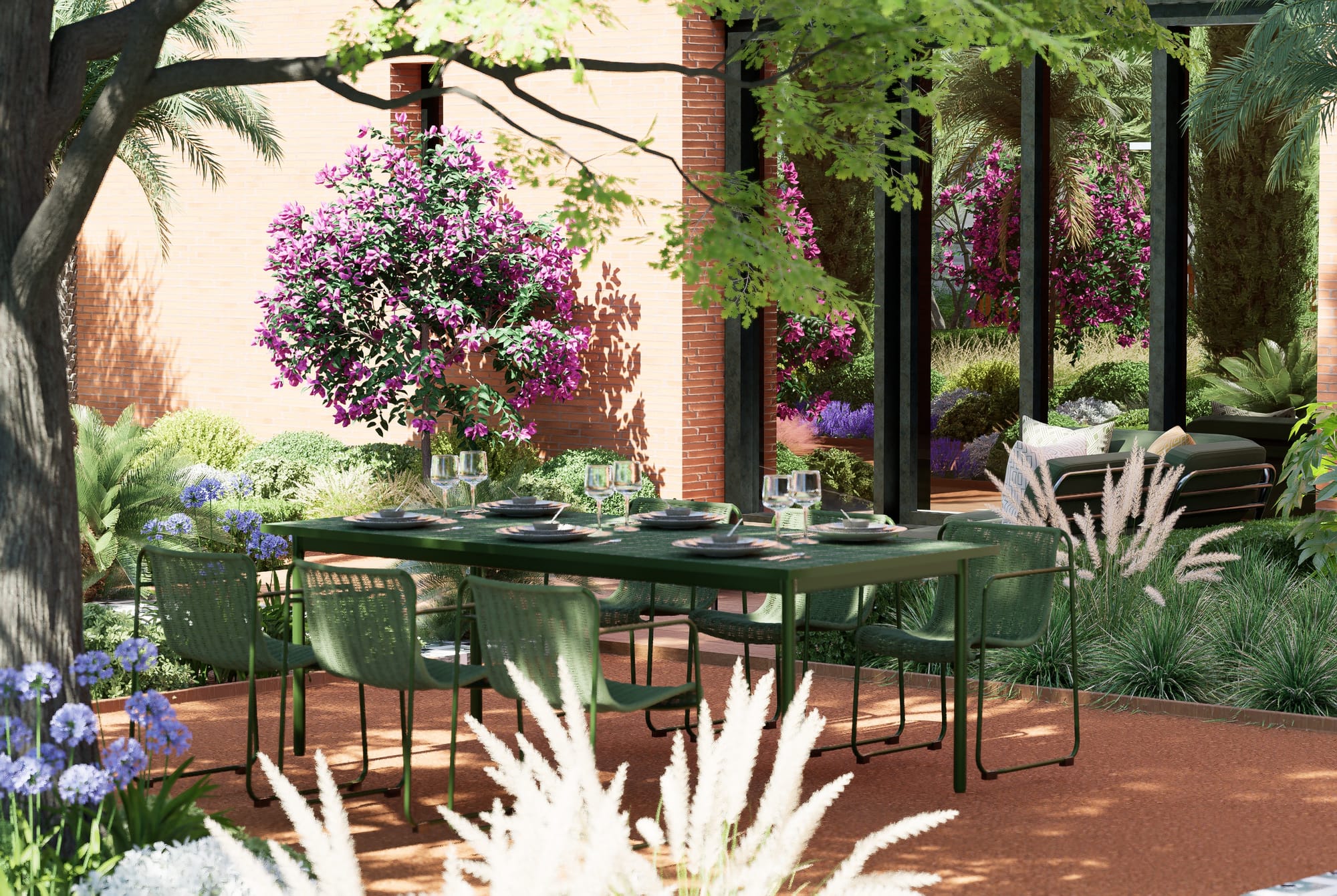 Un extérieur aux ambiances espagnoles