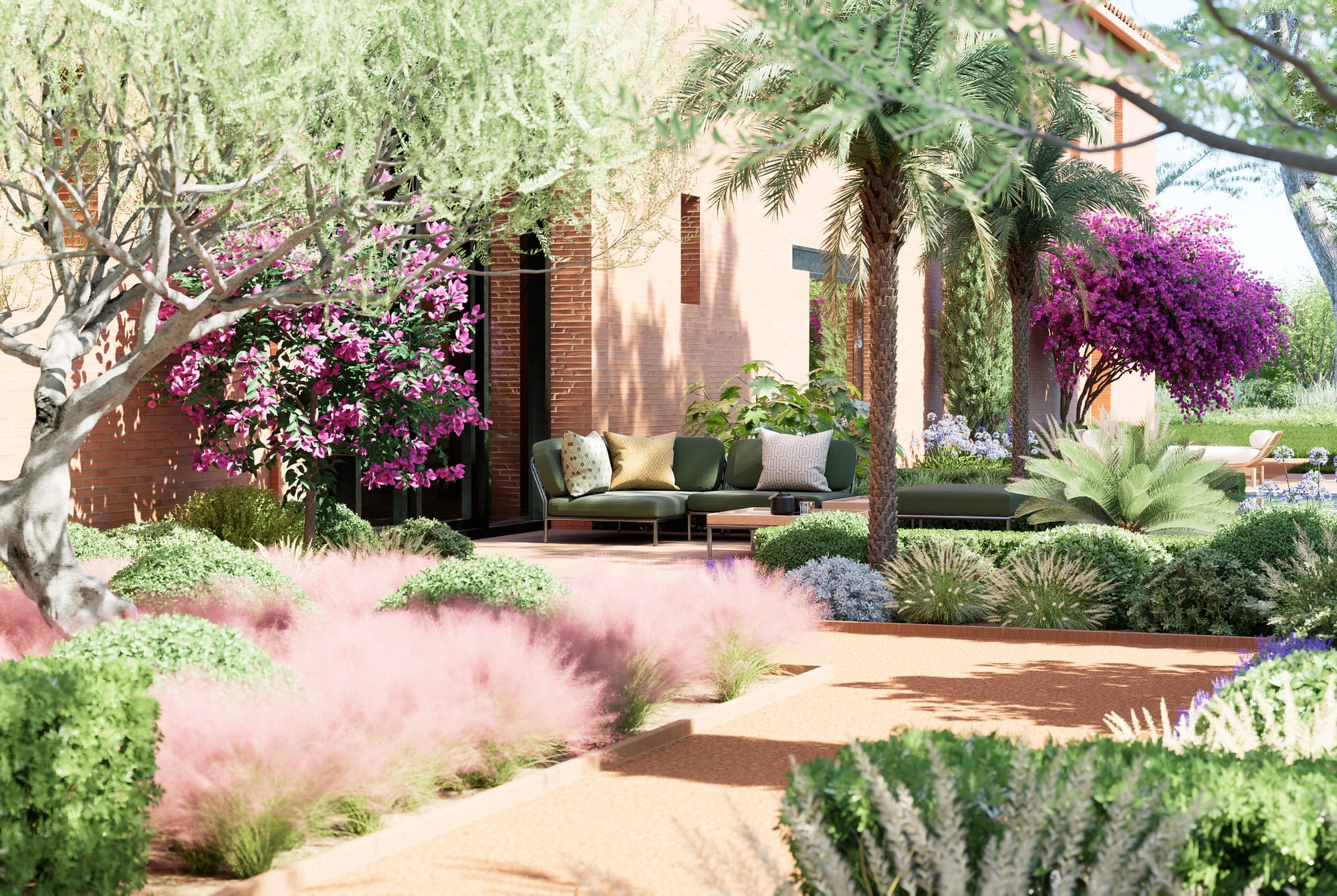 Un extérieur aux ambiances espagnoles