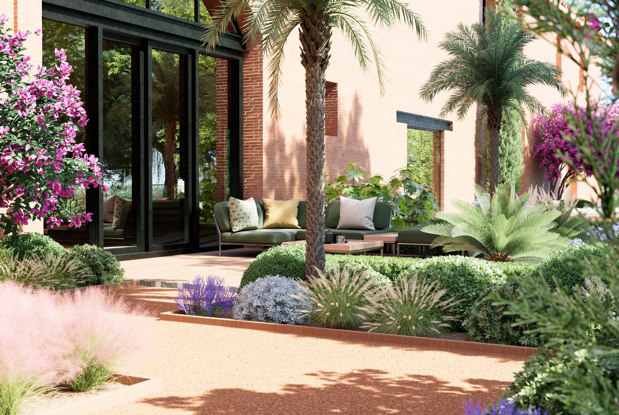 Un extérieur aux ambiances espagnoles