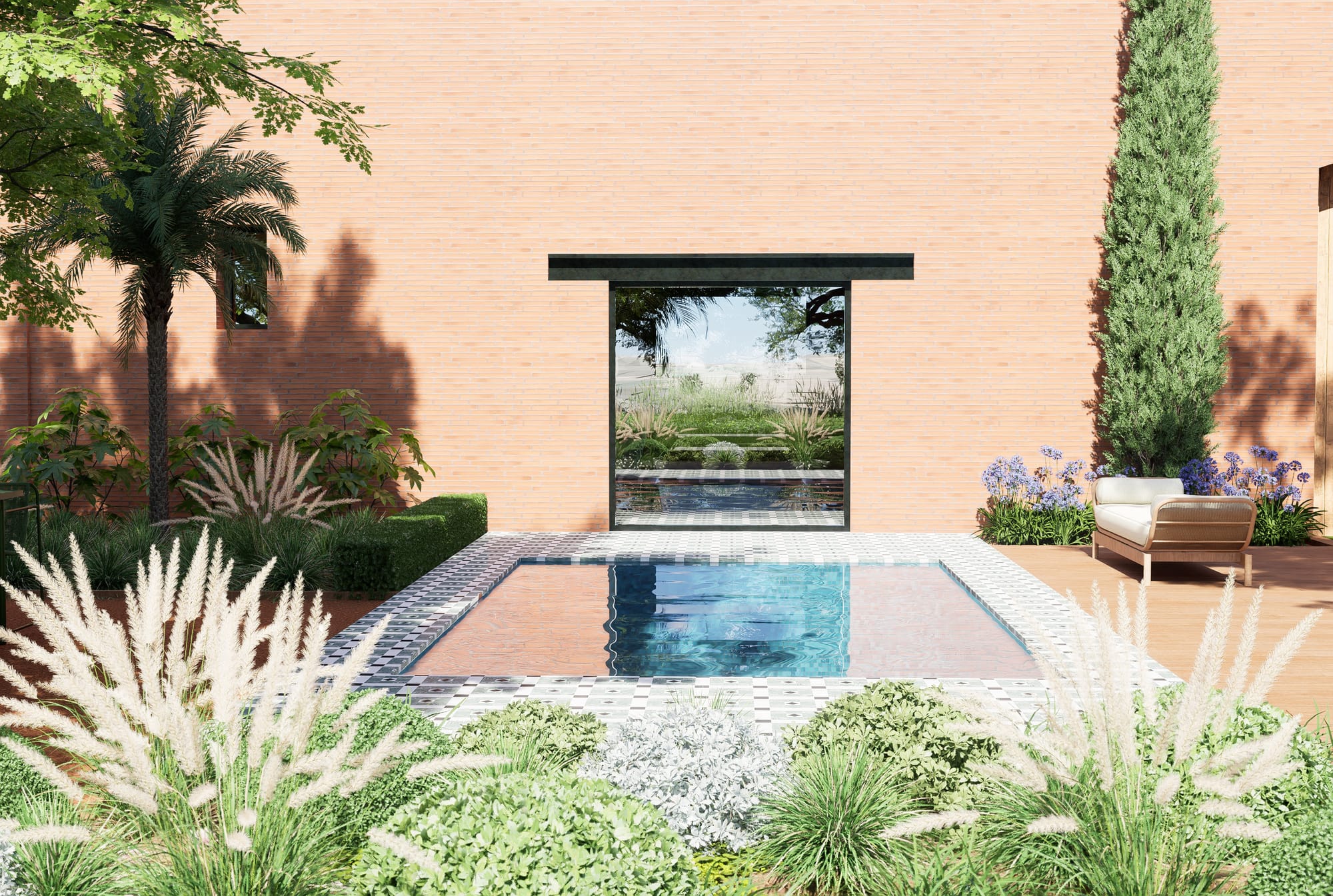 Un extérieur aux ambiances espagnoles