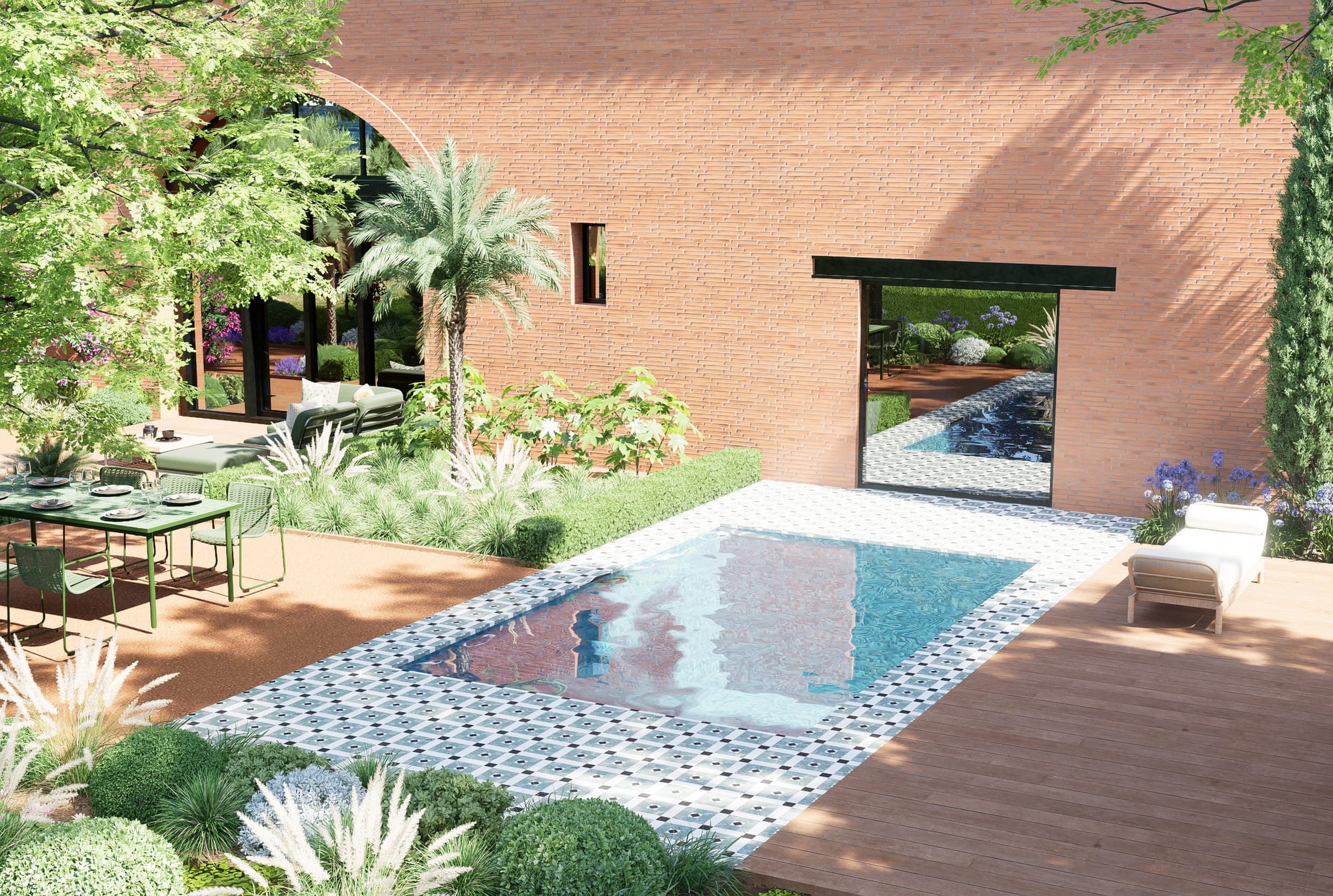 Un extérieur aux ambiances espagnoles