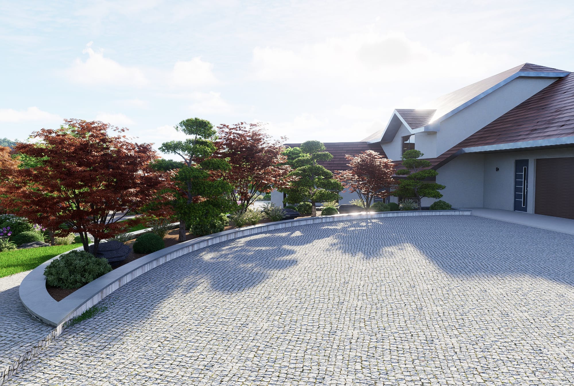 La montagne au premier plan 