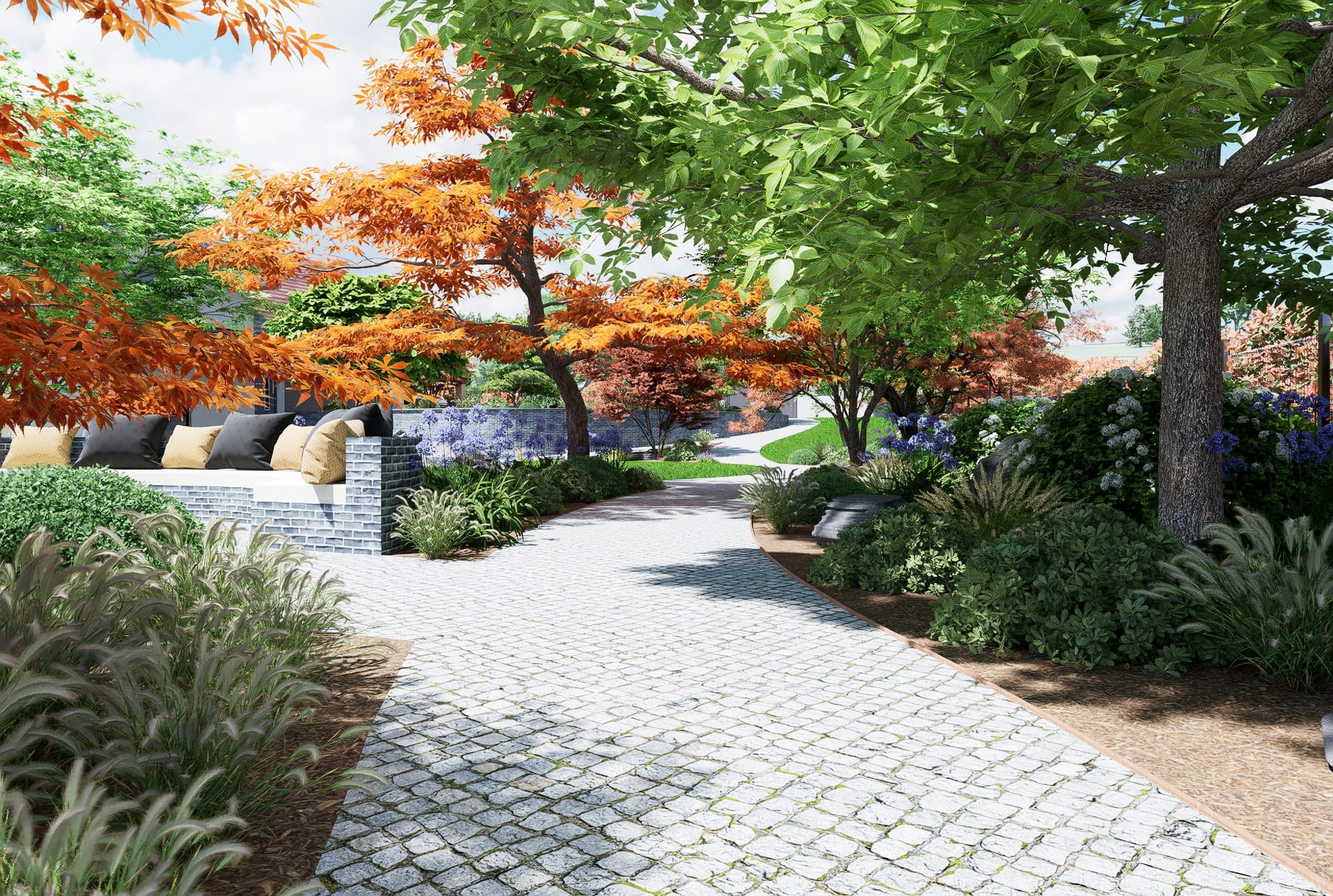 La montagne au premier plan 