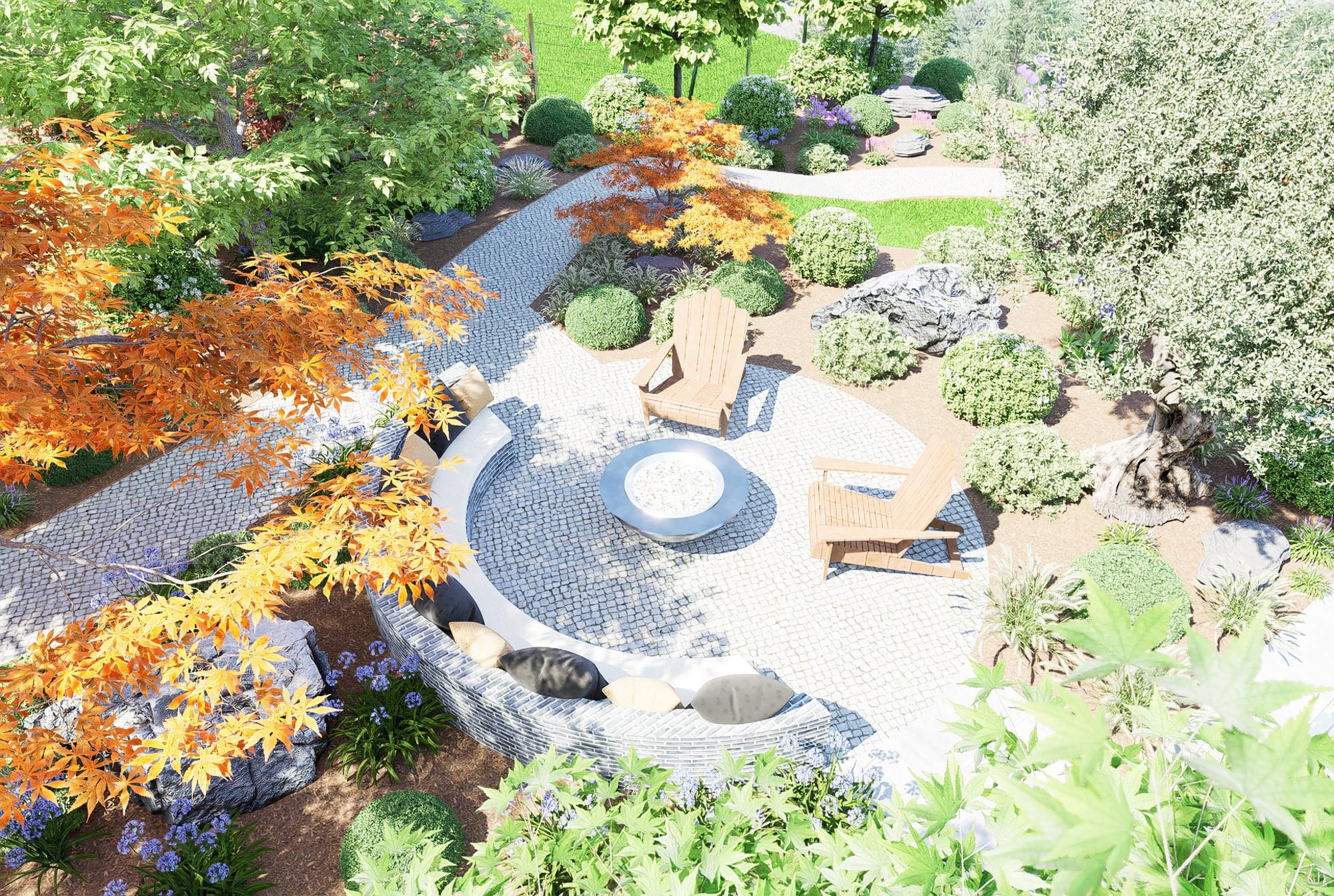 La montagne au premier plan 