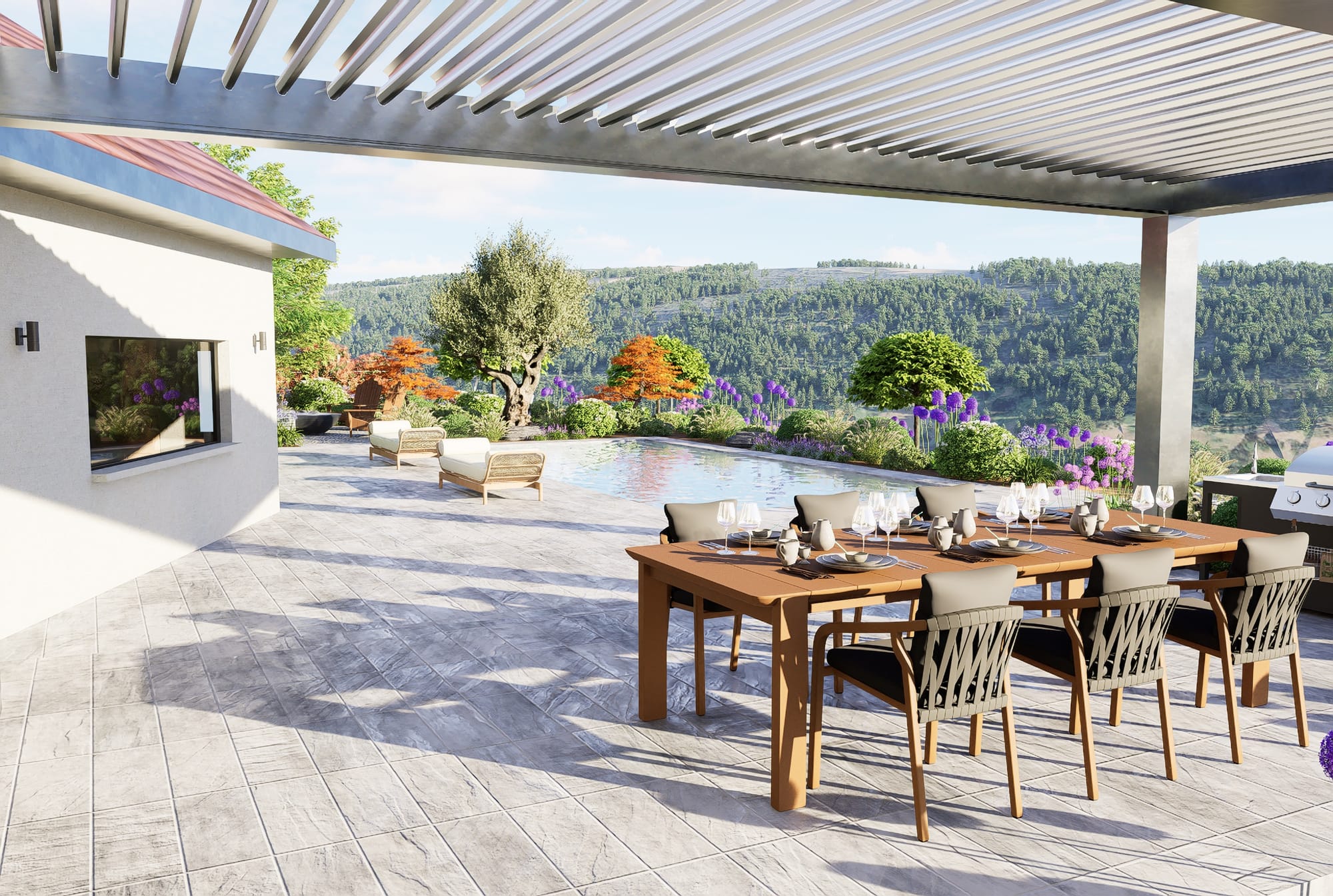 La montagne au premier plan 