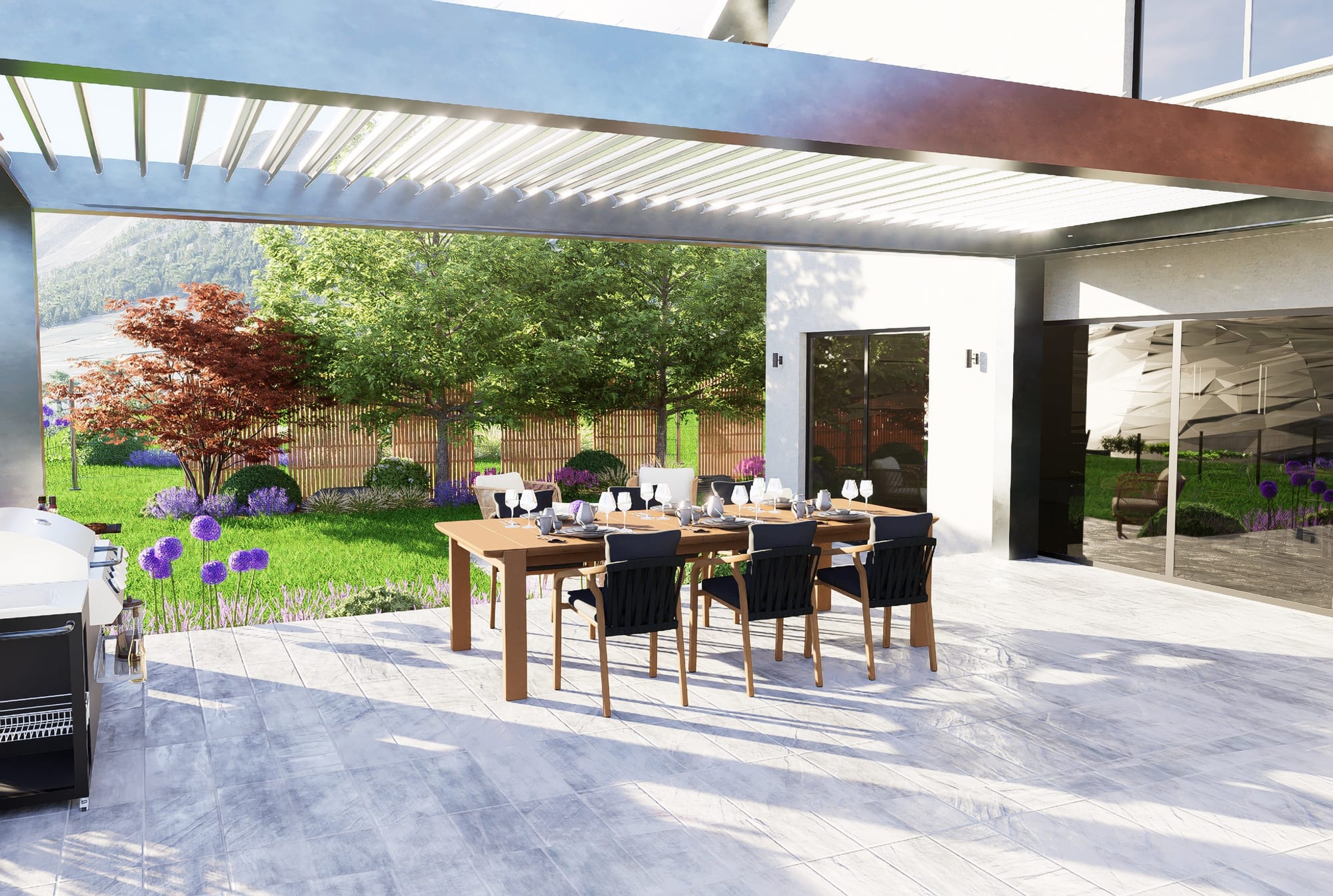 La montagne au premier plan 