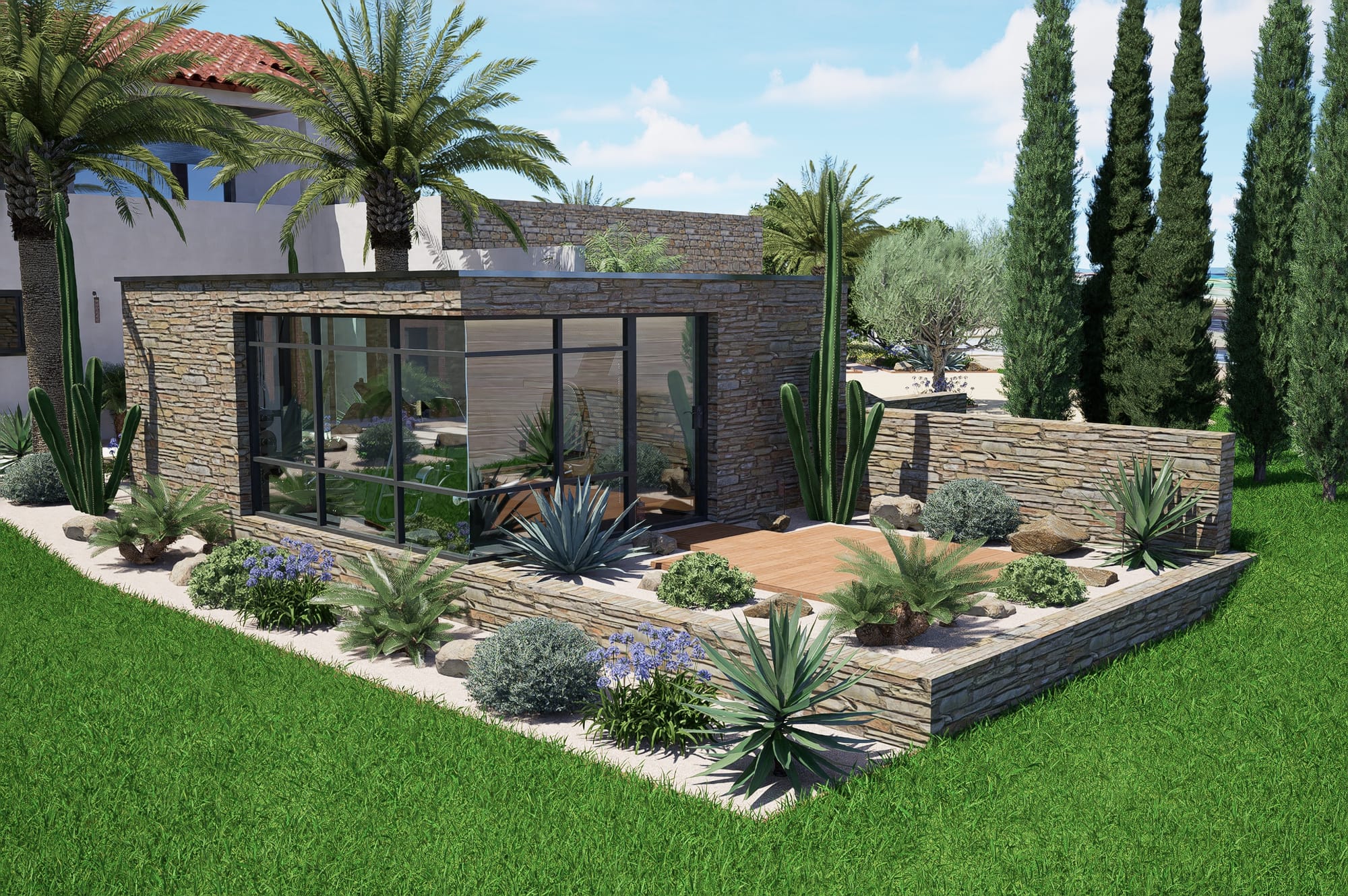 Jardin Balinais et Californien