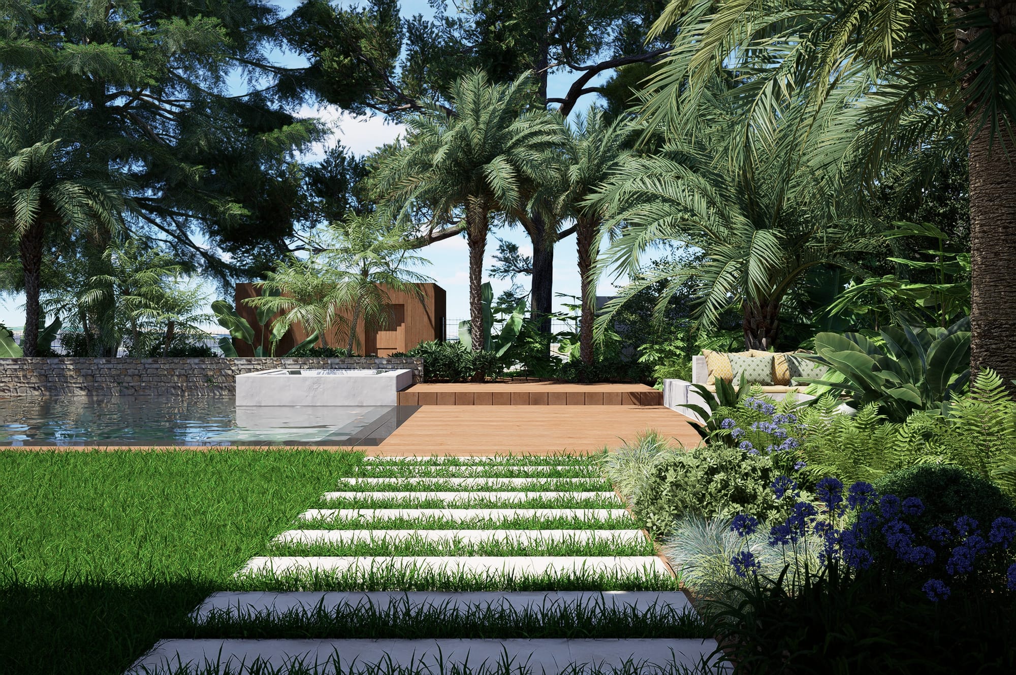 Jardin Balinais et Californien