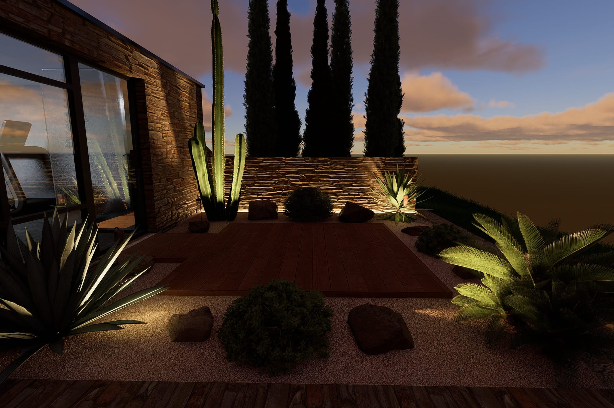 Jardin Balinais et Californien