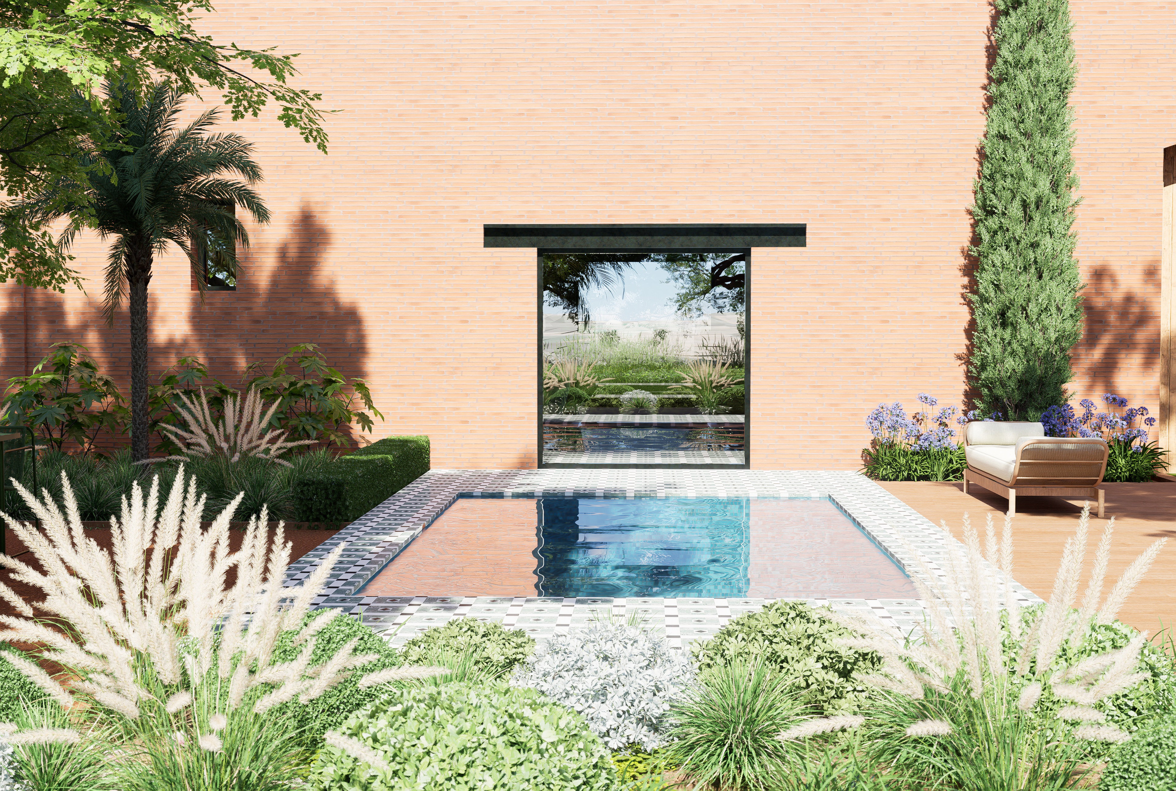 Un extérieur aux ambiances espagnoles